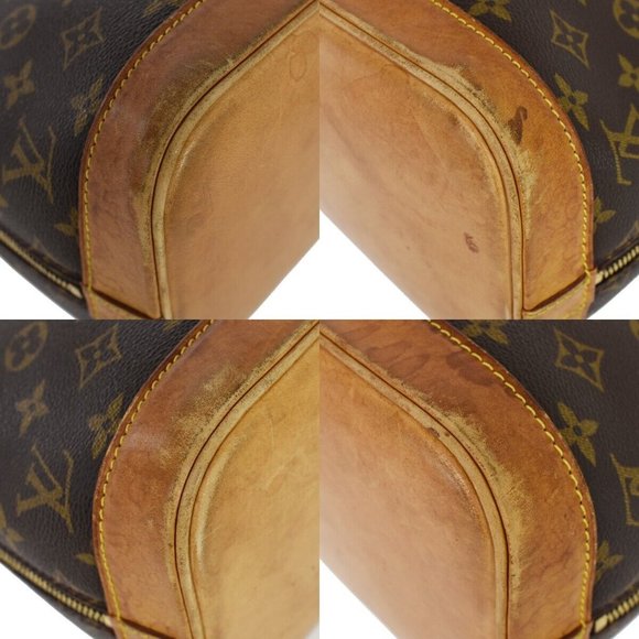 Authentic LOUIS VUITTON LV Logo Alma Hand Bag Monogram Leather Brown France - Picture 3 of 16